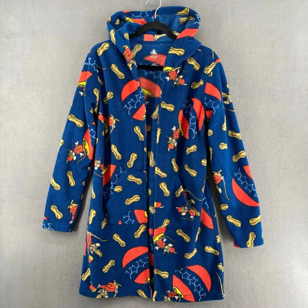 Disney Dumbo Fleece Hoodie Loungewear Womens S Blue Comfy Timothy Mouse